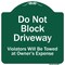 Signmission Do Not Block Driveway Violators Will Towed Owner Expense Aluminum Sign, 18" L, 18" H, GW-1818-9853 A-DES-GW-1818-9853 - alternate 1